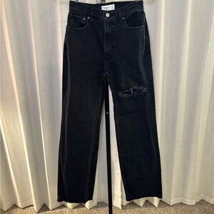 Abercrombie & Fitch Black Straight Leg Jeans